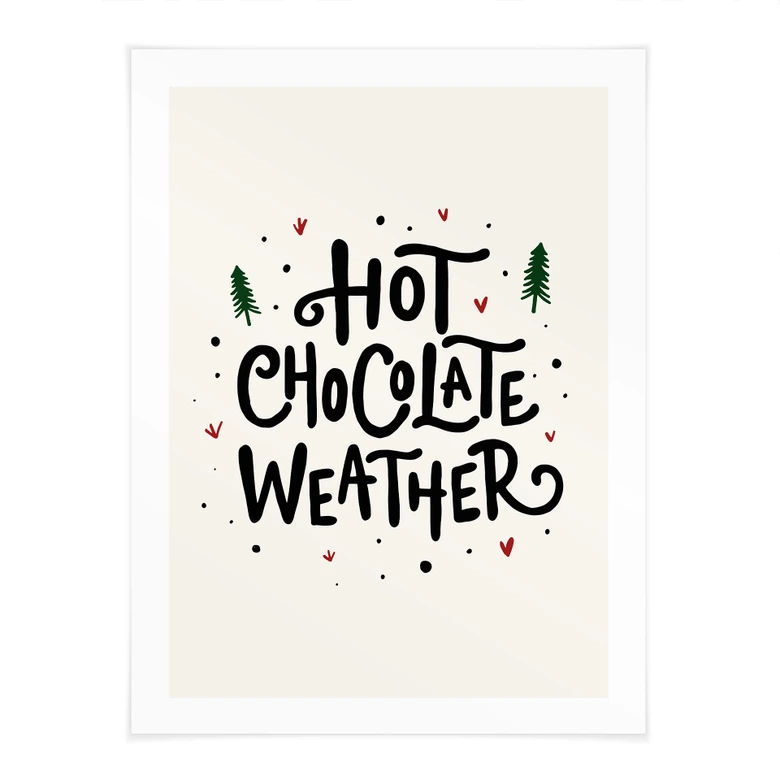 Spruchposter Winter - Hot Chocolate Christmas Print - Soley 