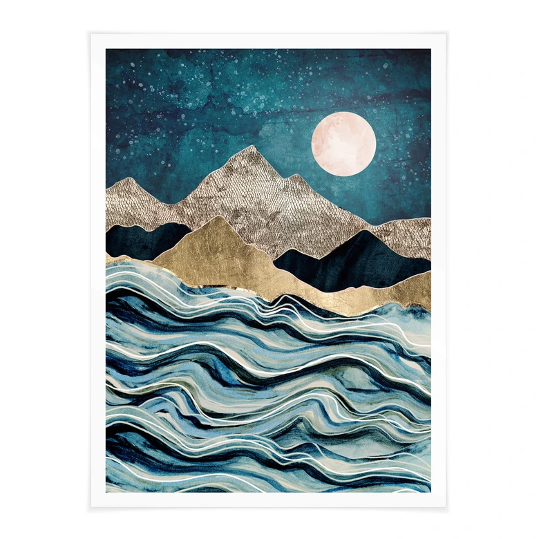 Poster SpaceFrog Designs - Bleu Indigo 
