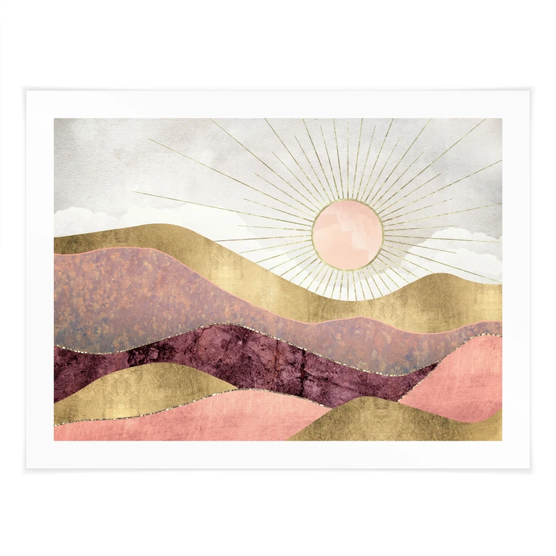 Poster SpaceFrog Designs - Rosa Sonne 