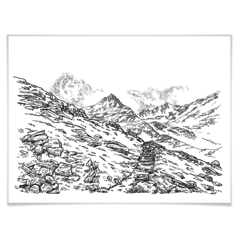 Poster Sparshott - Le paysage montagneux 