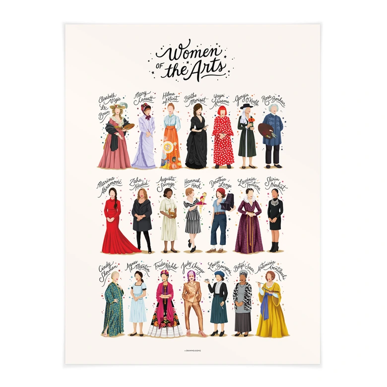 Póster Mujeres famosas en el arte - Tohmé 