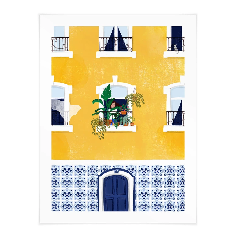 Plakat Facade af Lissabon - Tomljanovic 