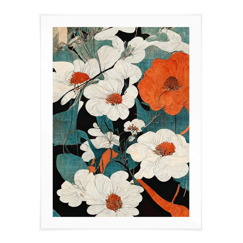 Blumen Poster Asiatische Blütenpracht - Treechild 