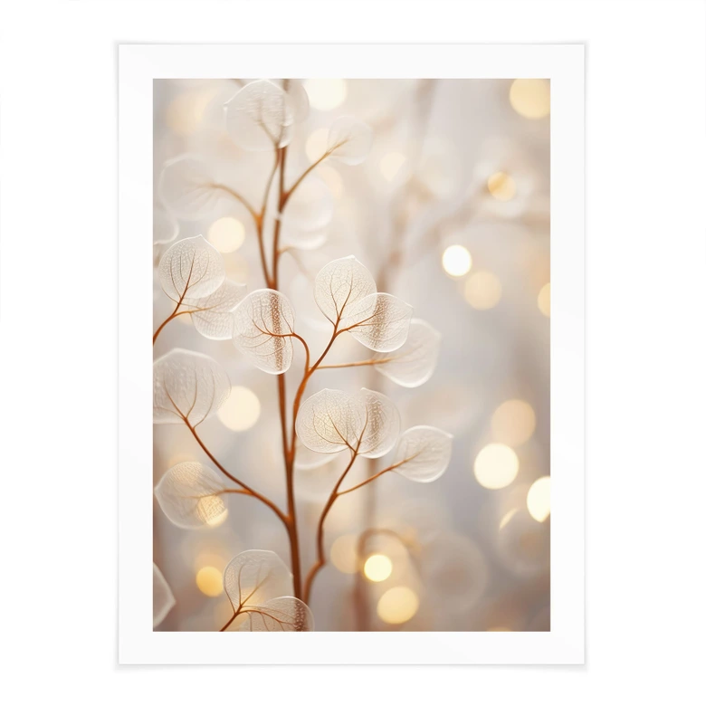 Poster Filigrane Blätter Beige - Treechild 