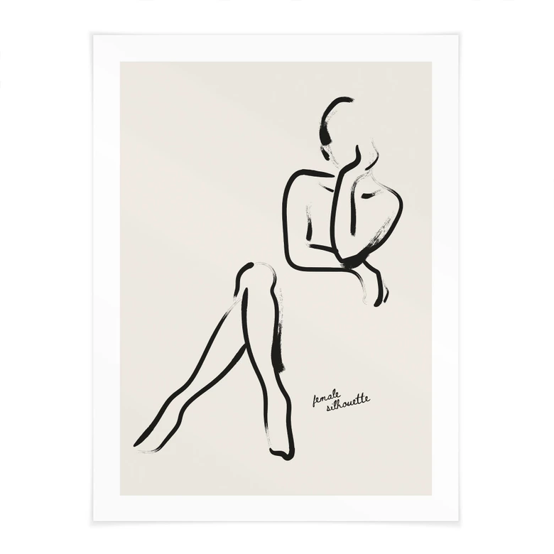 Poster Linien der Weiblichkeit - Treechild 