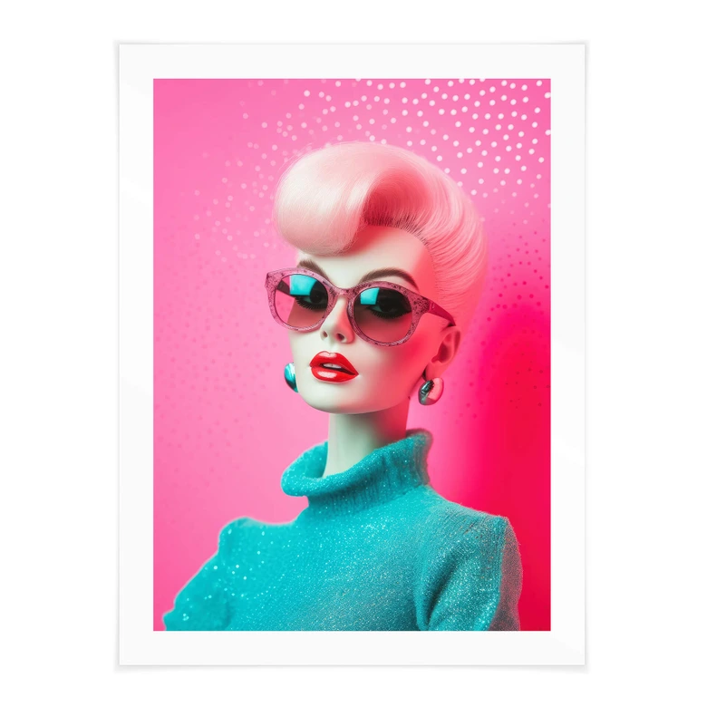 Póster Treechild - Muñeca de moda con gafas de sol 