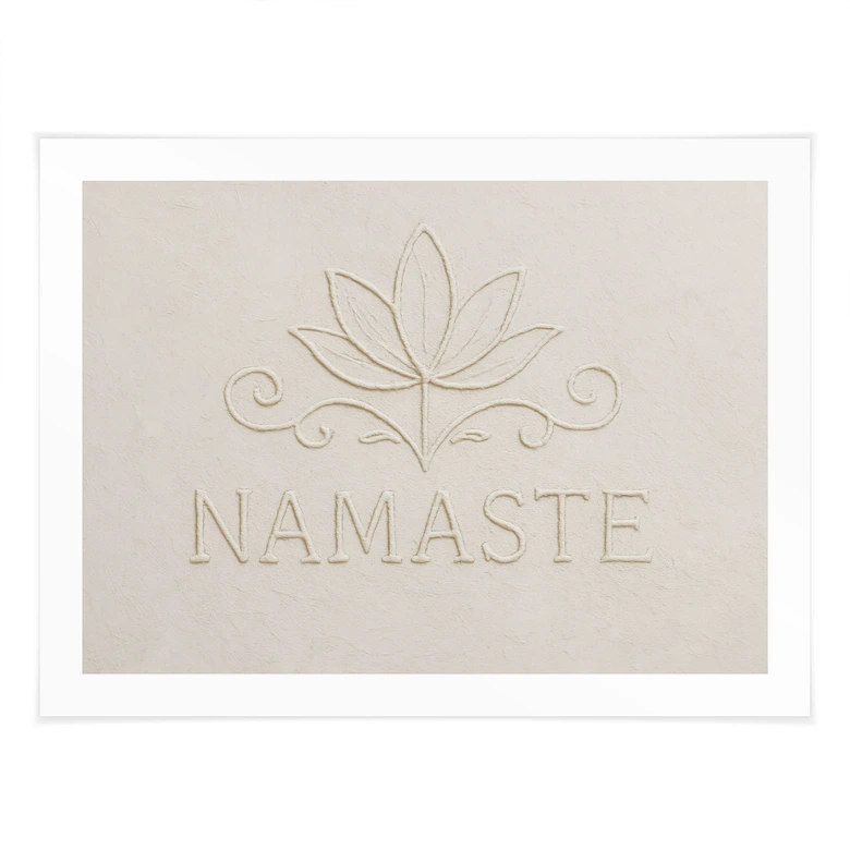 Poster Namaste mit Lotus - Treechild 