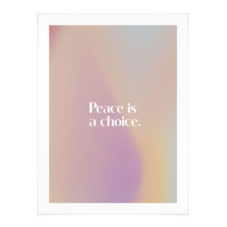 Poster Vrede is een keuze - Treechild 