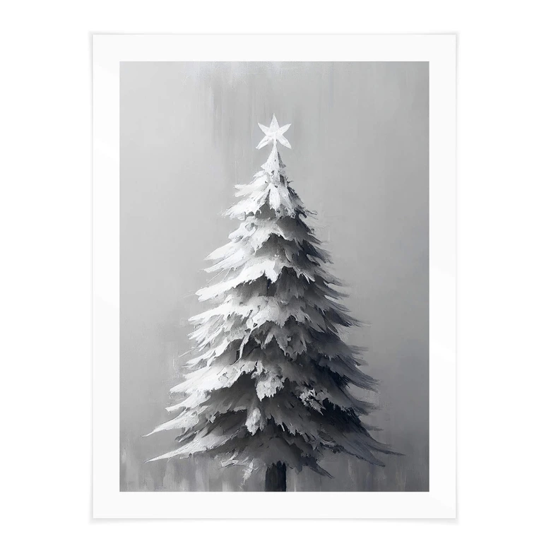 Plakat z ośnieżoną choinką - Treechild 