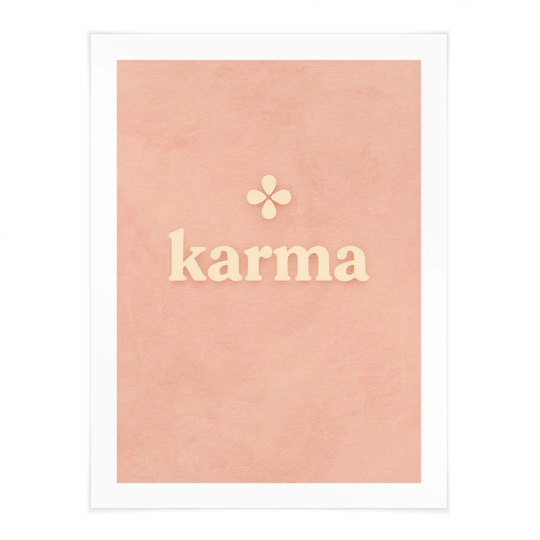 Spirituel karma plakat i pink - Treechild 