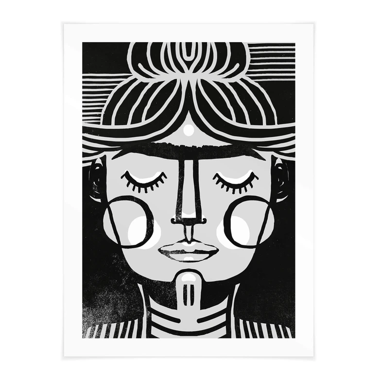 Poster Träumende Frida Illustration - Treechild 