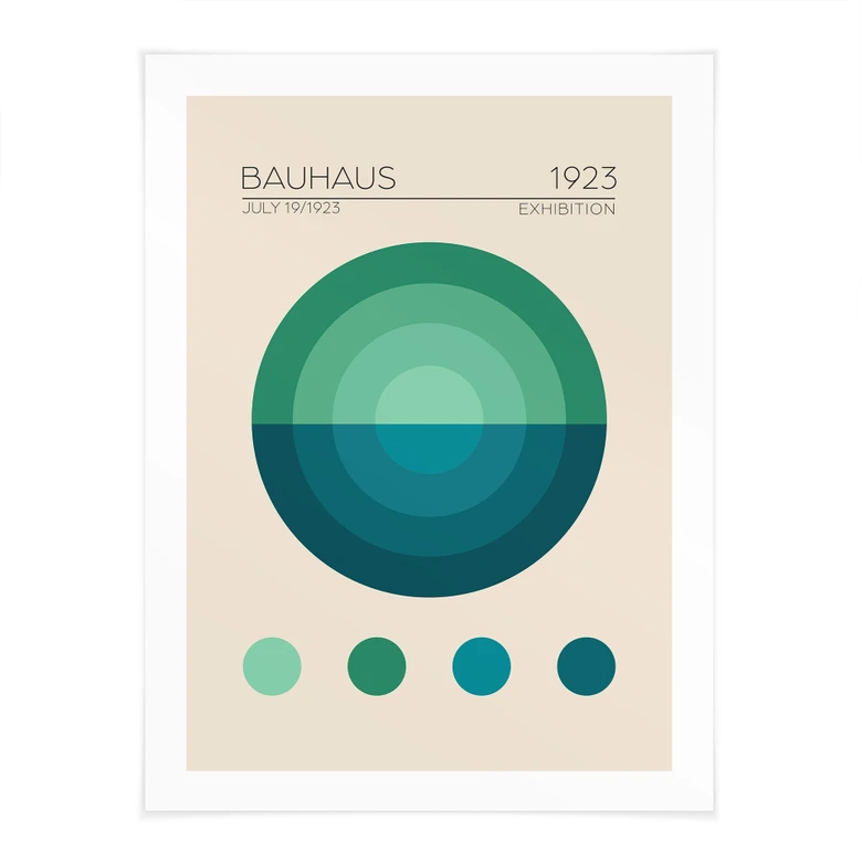 Poster Bauhaus Mavi Daire - Tunaboylu 