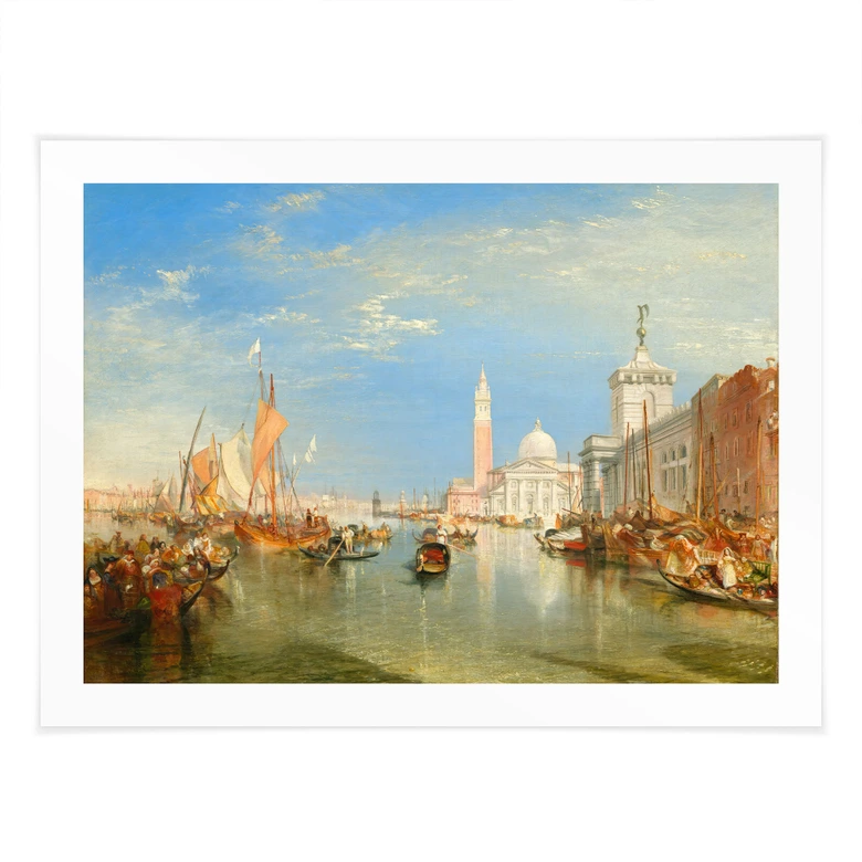 Poster Turner - Venetië, Dogana en S. Giorgio Maggiore 