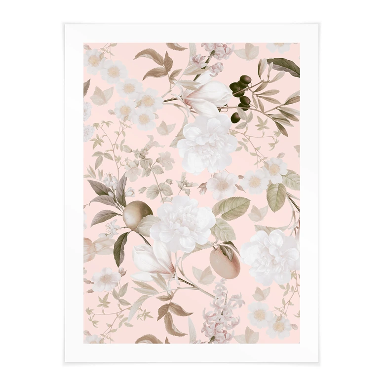 Poster boho-illustration med blommor och frukter - UN Designs 