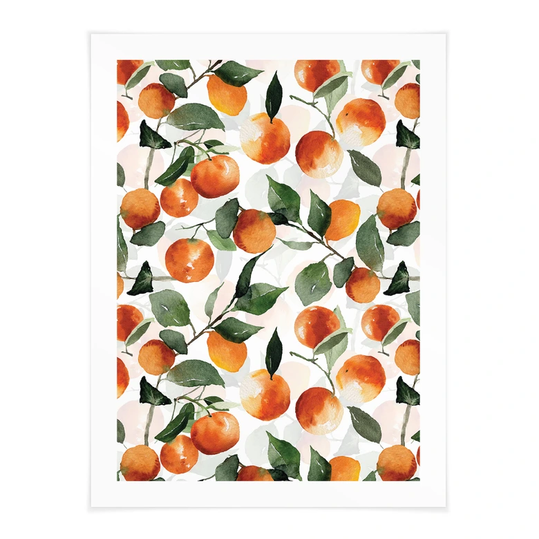 Poster Fruchtige Mandarinen - UN Designs 
