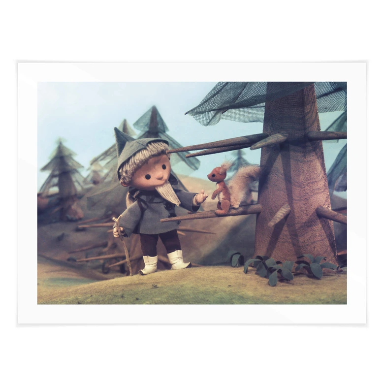 Plakat dla dzieci Nasz Sandman - Sandman spacerujący po lesie 