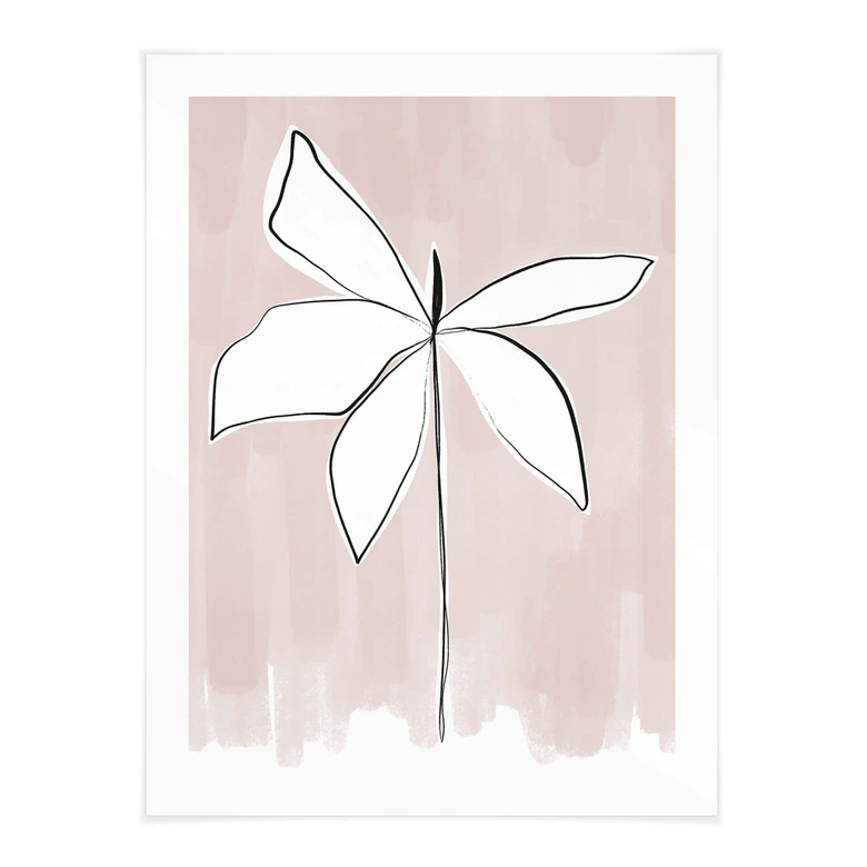 Póster uplusmestudio - Line Art - El pétalo perdido 