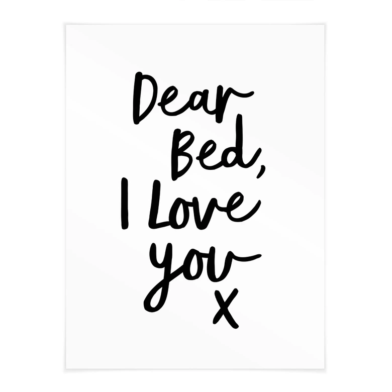Säg Poster Kära säng Jag älskar dig - Wilson 