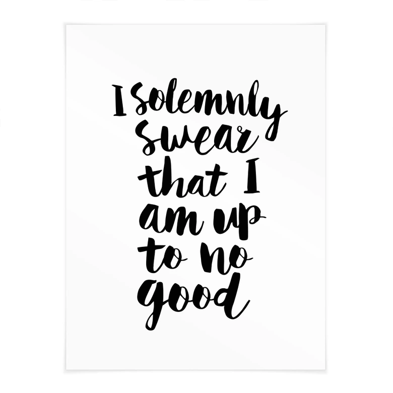 Spruch Poster I solemnly swear - Wilson 