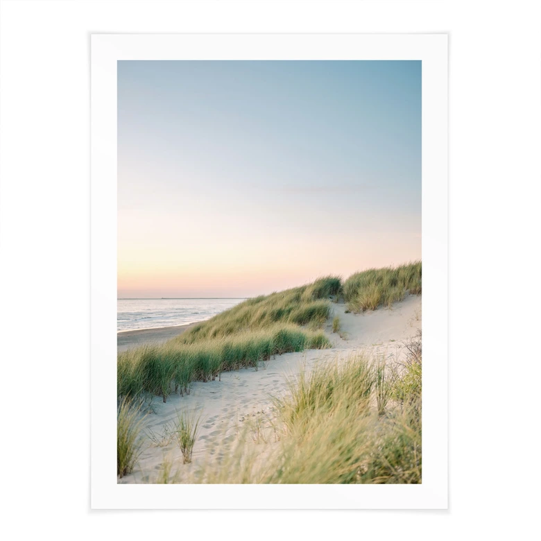 Poster Duinen aan de Nederlandse kust - Zwart 