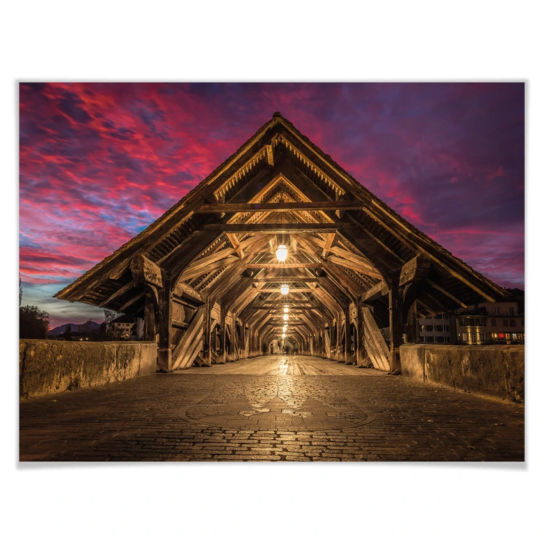Poster Huber - Old Wooden Bridge 