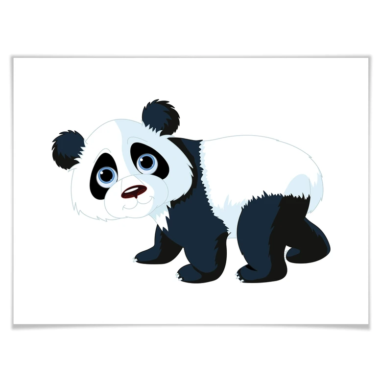 Poster Laufender Panda 
