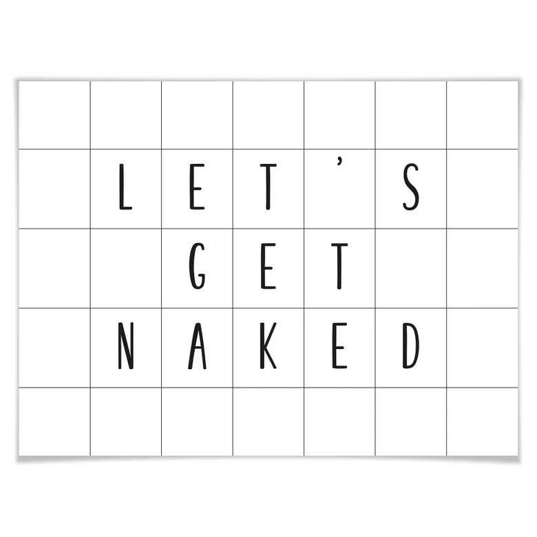 Poster mit Raster - Let's get naked 
