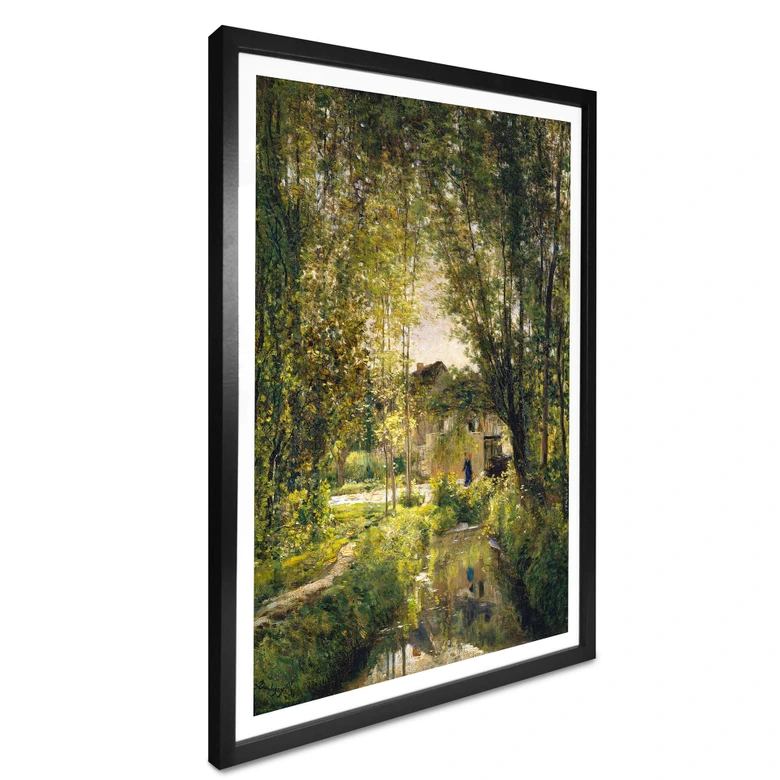 Poster Daubigny - Landschaft mit Sonnenlicht 