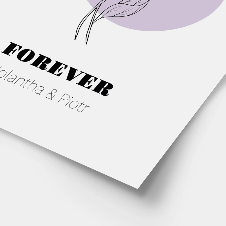 Personalisierbares Poster Monatsblume Februar 
