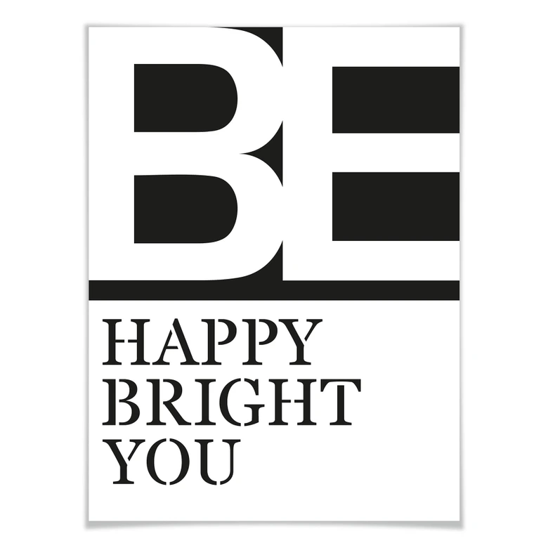 Plakat - Be happy be you 
