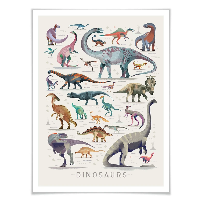 Plakat - Braun - Dinosaurs 