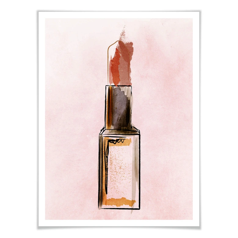 Poster Kubistika - Lippenstift 
