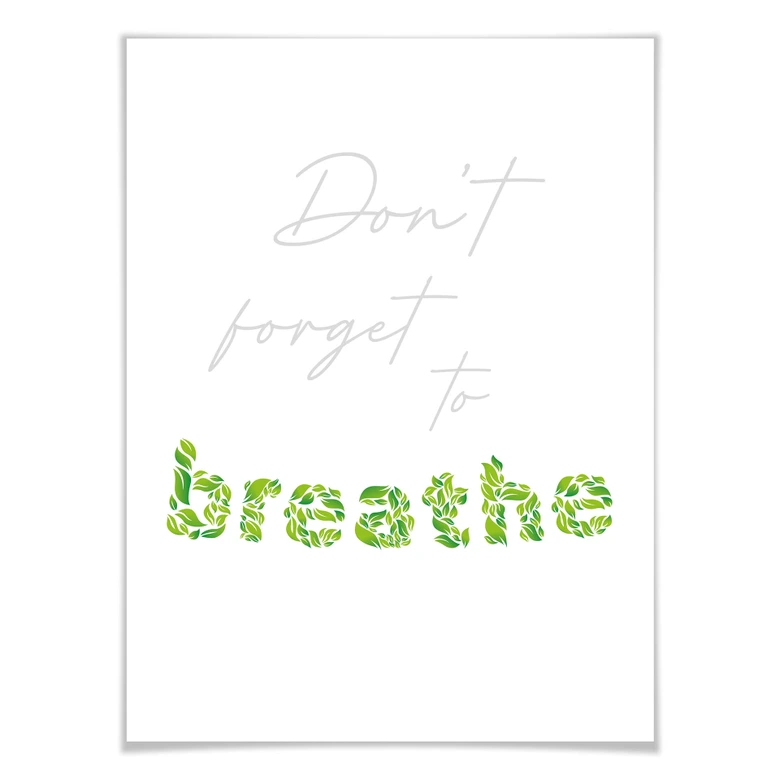 Póster - No te olvides de respirar 