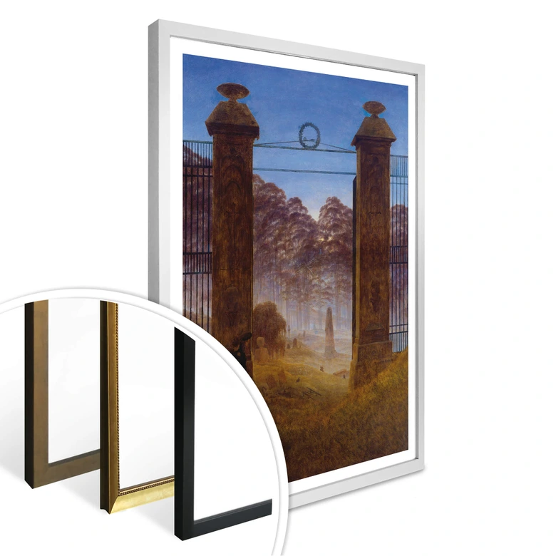 Poster Friedrich - Der Friedhof 
