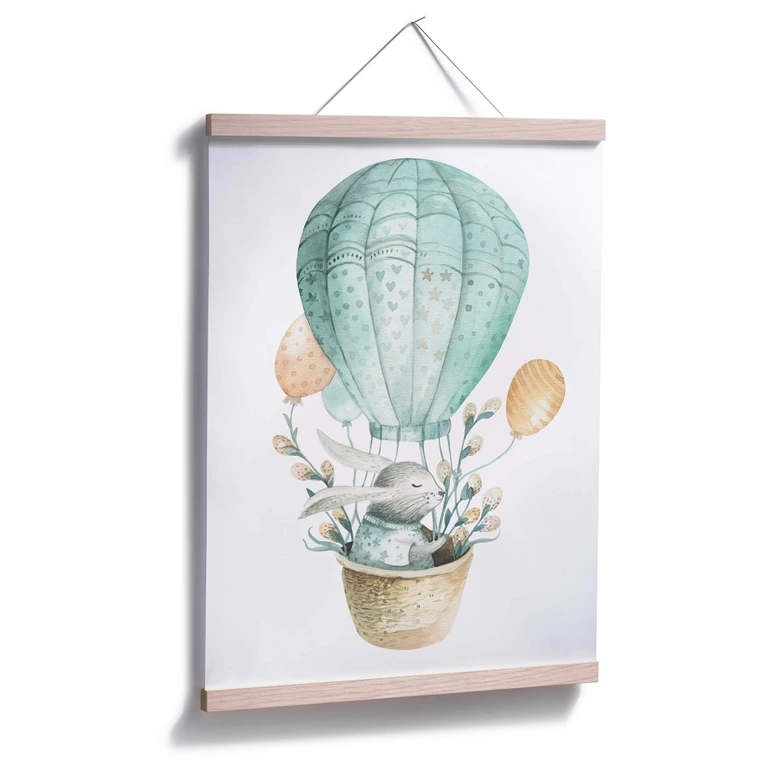 Poster Kvilis - Häschen im Ballon 