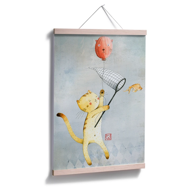 Poster Loske - Katze mit Ballon 