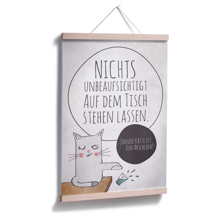 Poster Nichts unbeaufsichtigt stehen lassen 