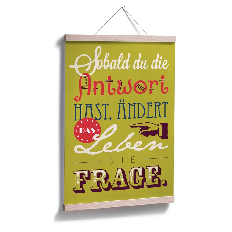 Poster Sobald du die Antwort hast... 
