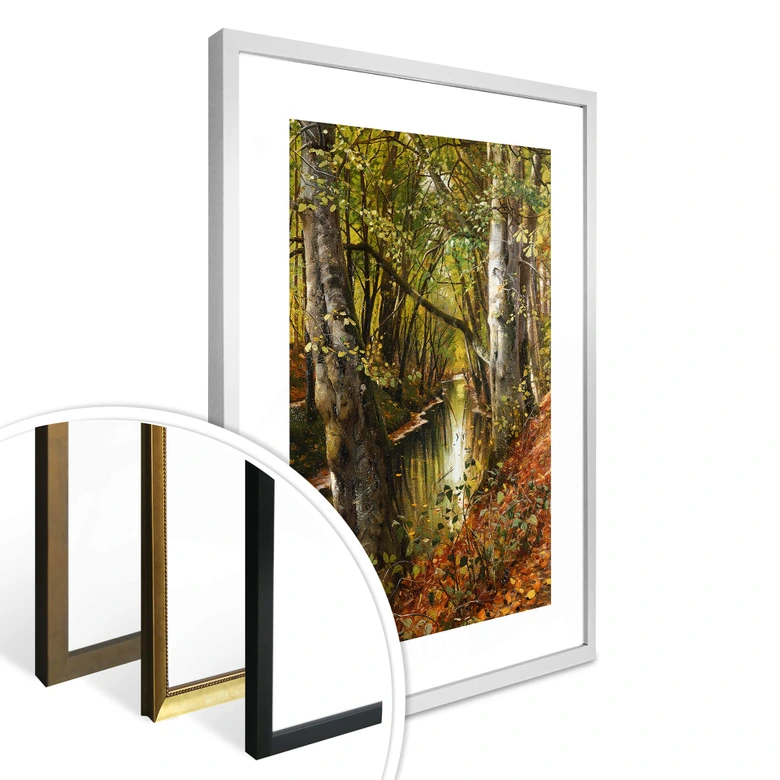 Poster Moensted - Ein Waldbach 