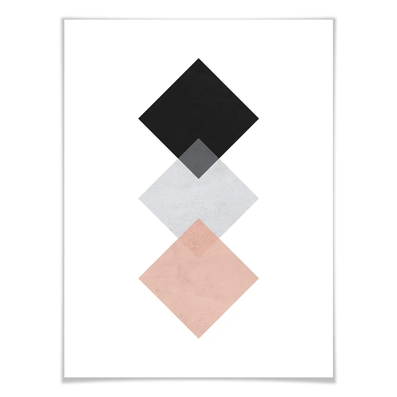Poster Nouveauprints - Squares Pink 