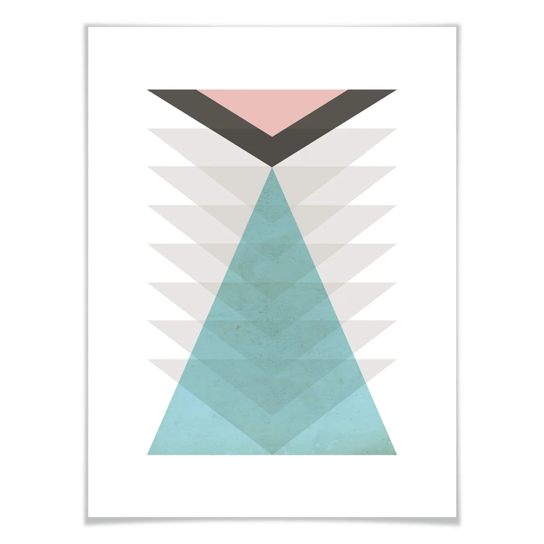 Poster Nouveauprints - Totem aqua & pink 