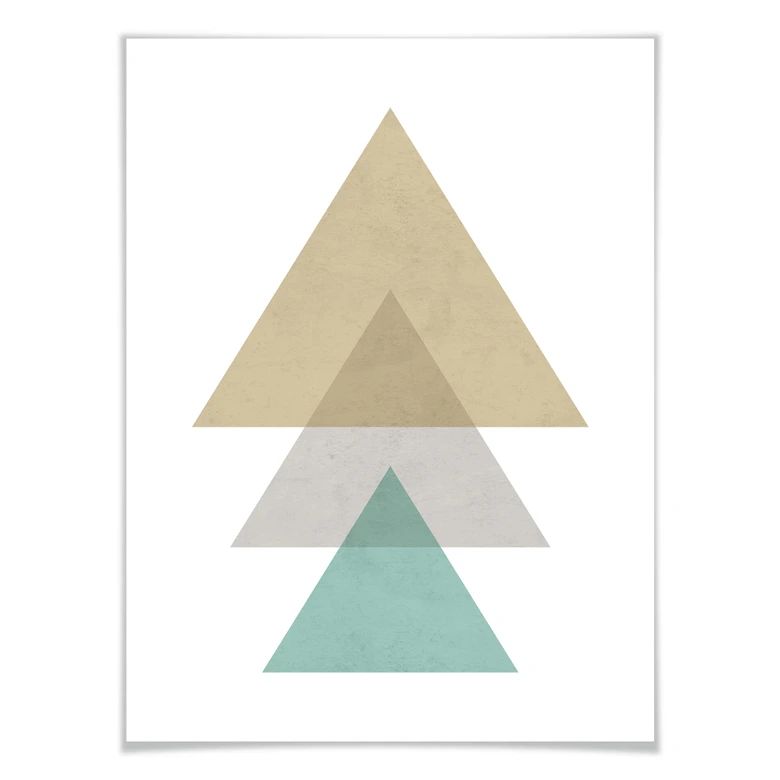 Poster Nouveauprints - Triangles aqua 