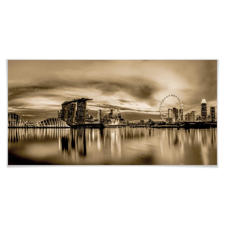 Poster - Xie - Lights in Singapore - Panorama 