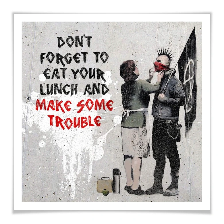 Poster Banksy - Make Some Trouble 