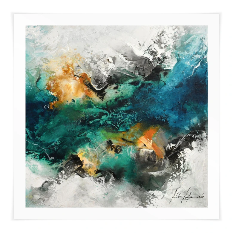 Poster Farbnebel abstrakt - Fedrau 