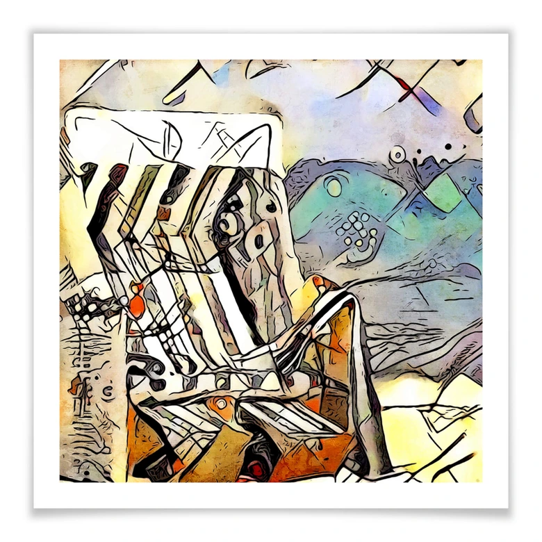 Poster Zamart - Kandinsky trifft Warnemünde - Quadratisch 
