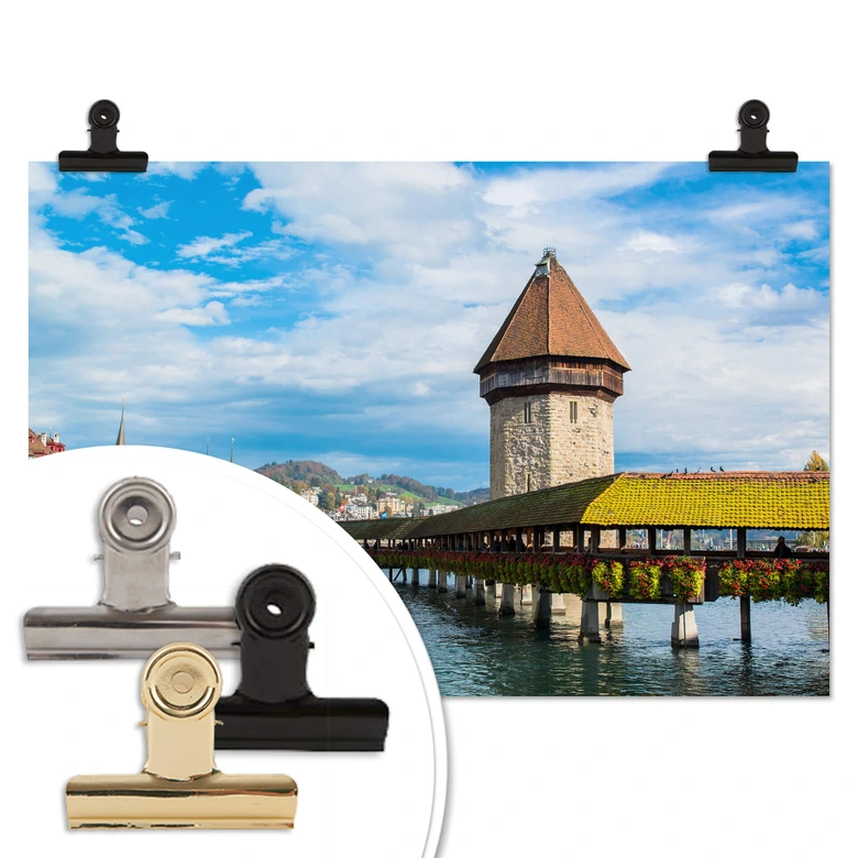 Poster Holzbrücke in Luzern 