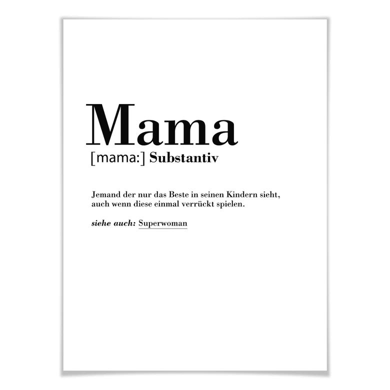 Poster Grammatik - Mama 