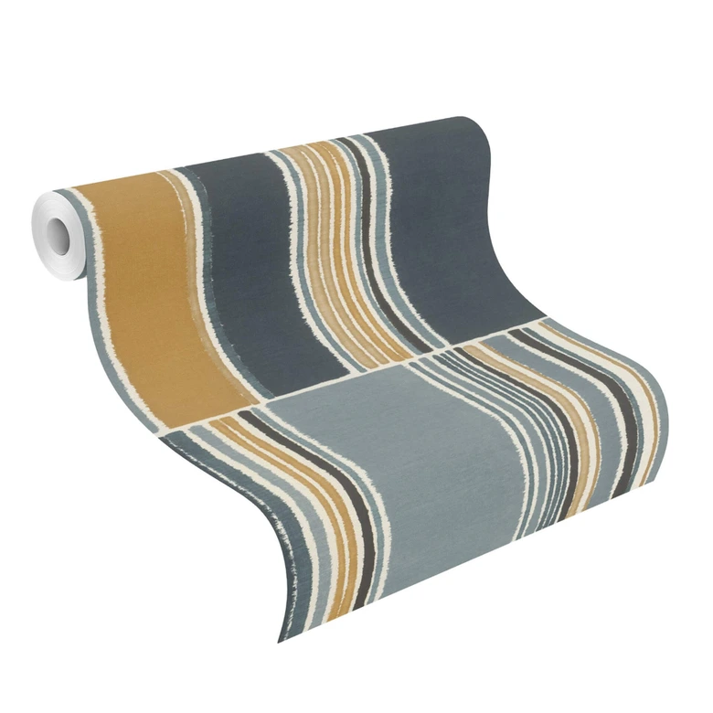 Rasch Papier peint intissé à motifs Florentine III bleu-gris 