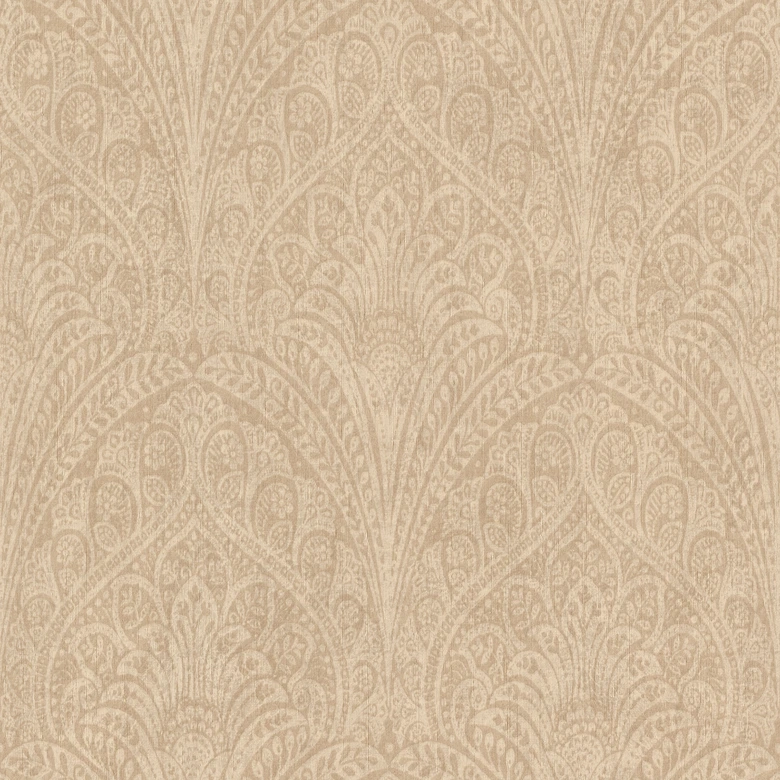 Rasch Vliestapete, Mustertapete Indian Style mittelbeige 